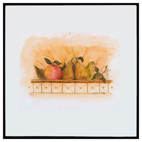 Pears and Apple on Mantel